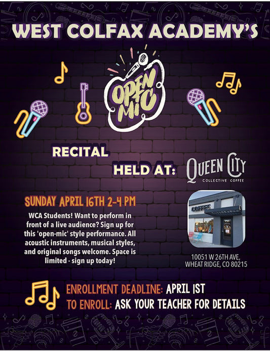 'Open-Mic" Recital at Queen City Collective Coffee