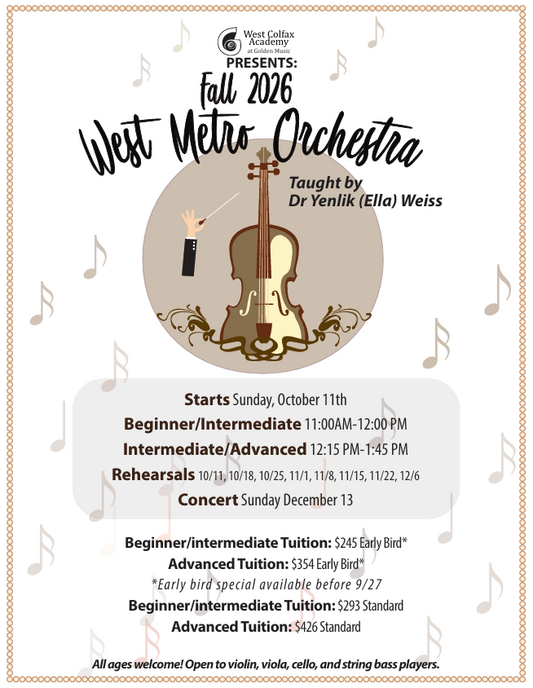 West Metro Advanced Orchestra Fall 2026
